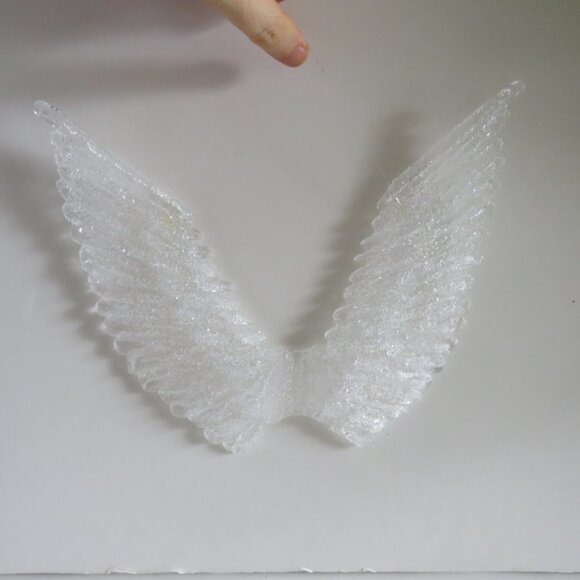 ANGEL WINGS hard acrylic with textured surface (not flat) 8" tall - Picture 1 of 6